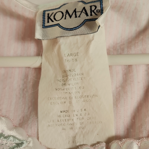 Vintage 2-pc Komar soft pajama set; Size  Lg/ 16/18 - Picture 7 of 9